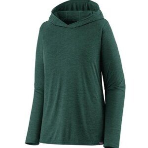 Patagonia Brand Women's XL Capilene Cool Daily Hoody Cascade Green Long Sleeve
